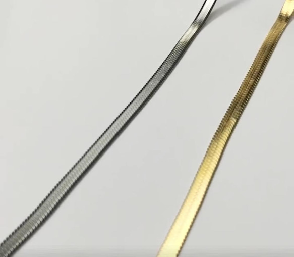 つけっぱなし！OK♪316 サージカルステンレス　スネークチェーン　4mm ネックレス　チョーカーkiitos 2枚目の画像