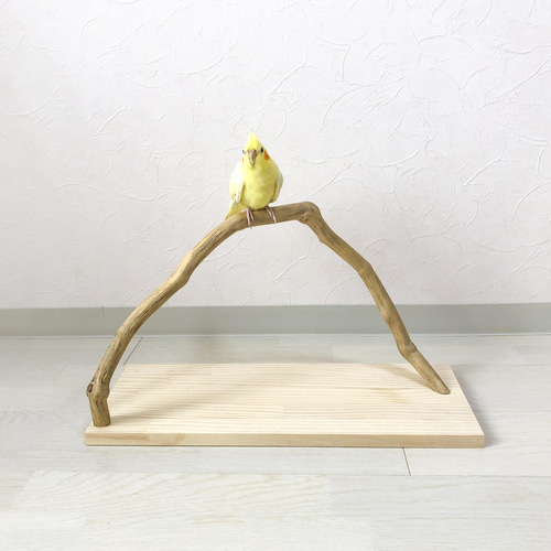 流木の止まり木】鳥、インコ、アーチ型の可愛いフォルムの止まり