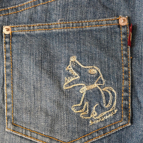 お値下げ】デニム リメイク トートバッグ ㉙ ジーンズ ショルダー