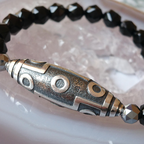 足銀✨九眼天珠✨チベットモリオンブレスレット ブレスレット F* 通販