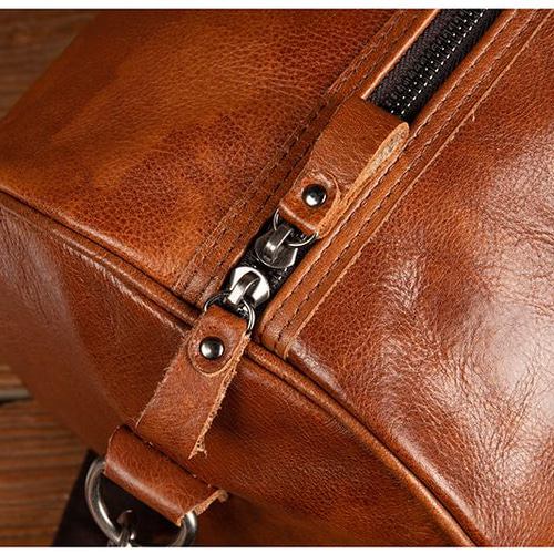 2wayラゲッジバッグ 手彩色本革大容量ボストンバッグ 牛革トラベル