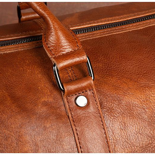 2wayラゲッジバッグ 手彩色本革大容量ボストンバッグ 牛革トラベル