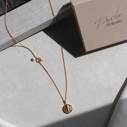 14kgf long chain wave coin necklace（アレルギー対応） 5枚目の画像