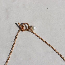 14kgf long chain wave coin necklace（アレルギー対応） 11枚目の画像