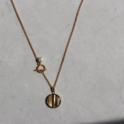 14kgf long chain wave coin necklace（アレルギー対応） 7枚目の画像