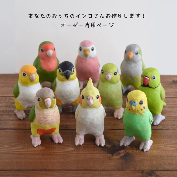 あなたのおうちのインコさんお作りします！　オーダー専用ページ 1枚目の画像