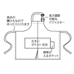 【メンズエプロン】さかな柄　大きいサイズ・お誕生日プレゼント・父の日のお祝いにいかがですか。無地やちがう柄もあります 3枚目の画像