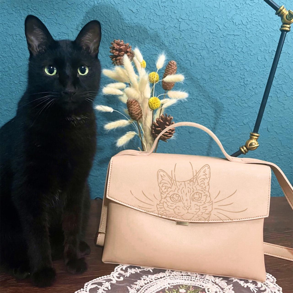 【藝術貓包】喜歡和你在一起 | iPad側背包 貓咪包包 精細貓紋獨特個性 第3張的照片