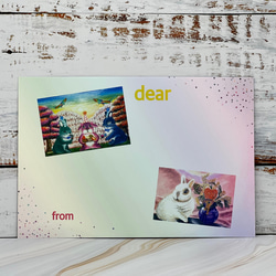 桜の季節限定SALE うさぎのポストカード　お花見井の頭公園にて　同柄ポストカード5枚セット 2枚目の画像
