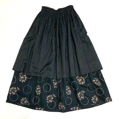 Gauze# 黒の刺繍付きスカート Gauze# 黒の刺繍付きスカート （楽天市場】ガーゼ（柄刺繍