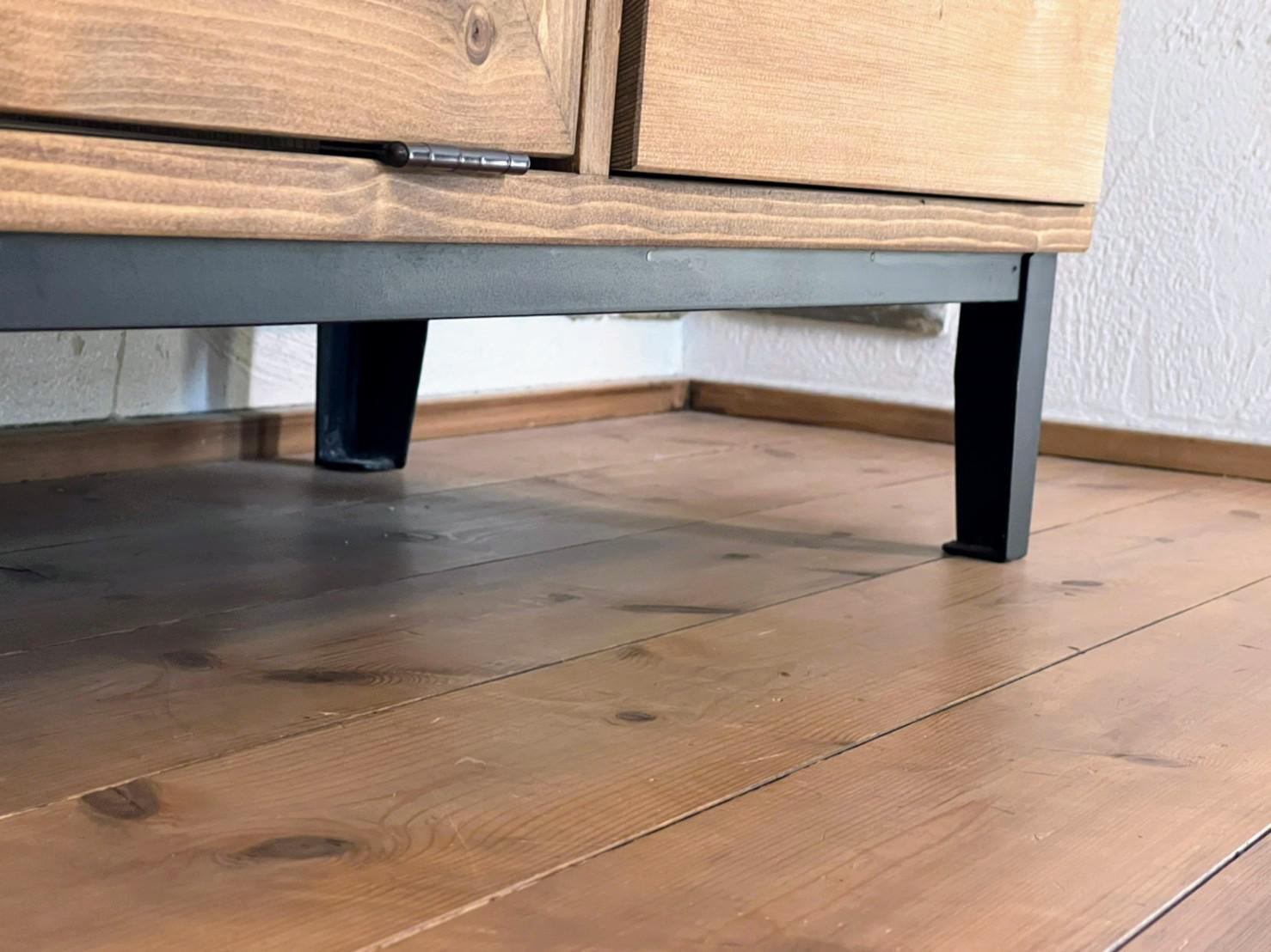 TVボード　パイン無垢材×鉄脚　1500"350"H380 / インダストリアル家具　アイアン家具　テレビ台