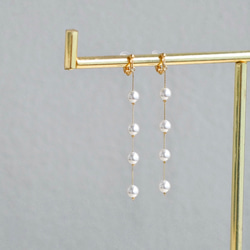 【痛くないイヤリング】パール◎4pearl earrings 1枚目の画像