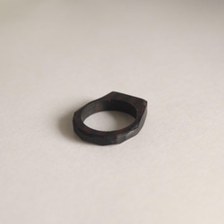 黒檀と真鍮のリング　 3枚目の画像
