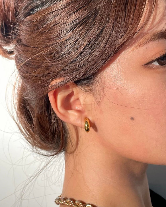 【新井恵理那さん着用】痛くないイヤリング／アレルギー対応 Teardrop earrings M 13枚目の画像
