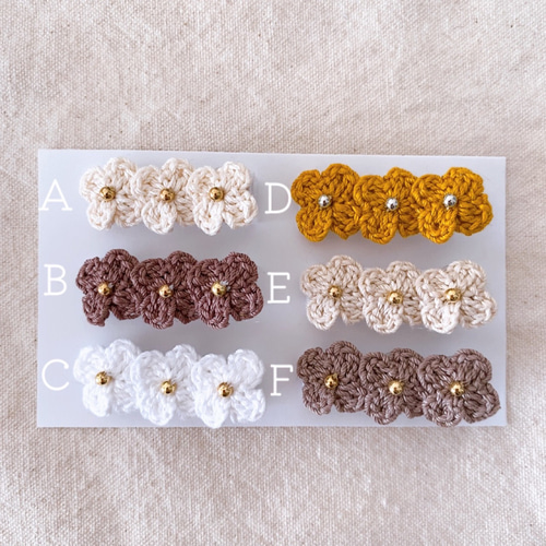 お花のヘアクリップ ベビーヘアクリップ ベビー 赤ちゃんヘア
