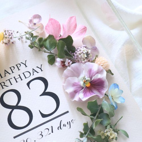 ルミエールドライフラワーリース・アクリルボックス仕上げ ドライ