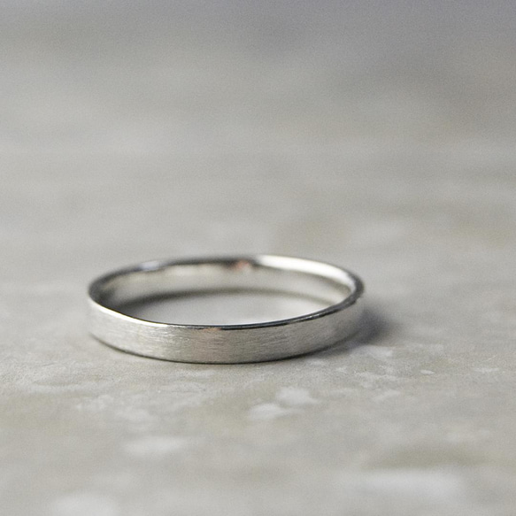 つや消し シルバーシンフラットリング 2.5mm幅 マット｜SILVER RING｜715 3枚目の画像