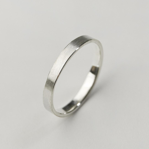 つや消し シルバーシンフラットリング 2.5mm幅 マット｜SILVER RING｜715 5枚目の画像