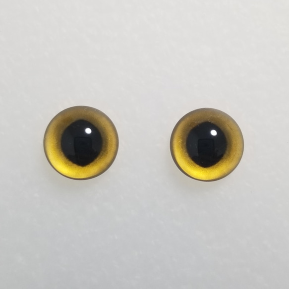 O42　猫の瞳　１２㎜　グラスアイ　羊毛フェルト用 1枚目の画像