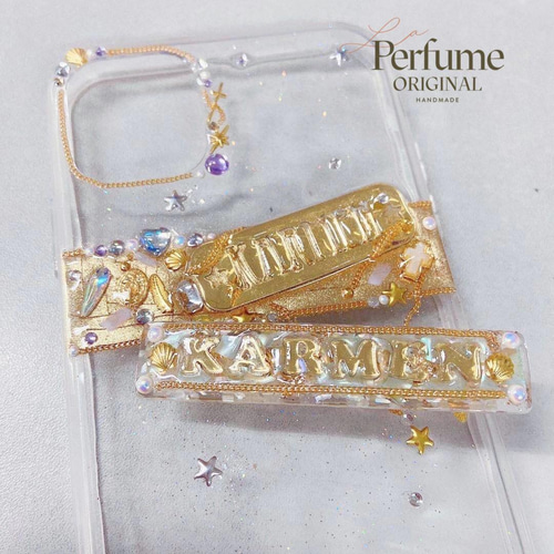 名入れ♡ゴージャスキラキラ✨ゴールドプレート イニシャル オリジナル