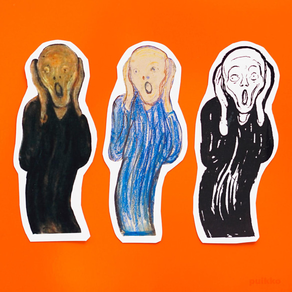 磁鐵印章 Munch “The Scream”（3 件套） 第1張的照片