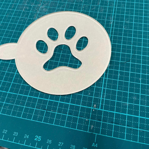 ステンシル プレート～ドッグカフェ等、ラテアートに！ 肉球① その他