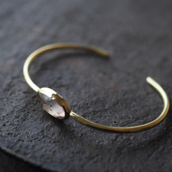 lepidocrocite in quartz brass bangle (hanafubuki) 10枚目の画像