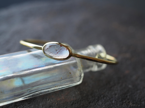 lepidocrocite in quartz brass bangle (hanafubuki) 6枚目の画像