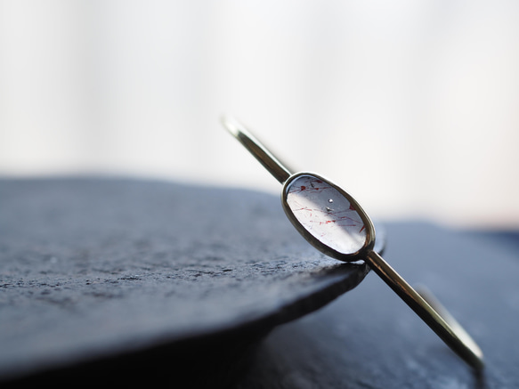 lepidocrocite in quartz brass bangle (hanafubuki) 8枚目の画像