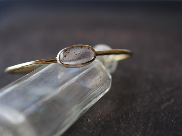 lepidocrocite in quartz brass bangle (hanafubuki) 5枚目の画像