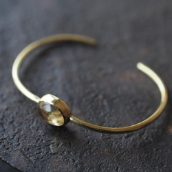 citrine brass bangle (tanpopo) 10枚目の画像