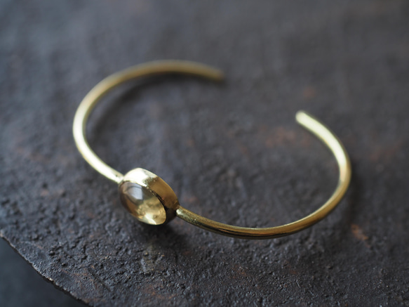 citrine brass bangle (tanpopo) 10枚目の画像