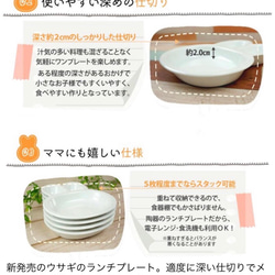 キッズプレート　うさぎ　名入れ無料 6枚目の画像