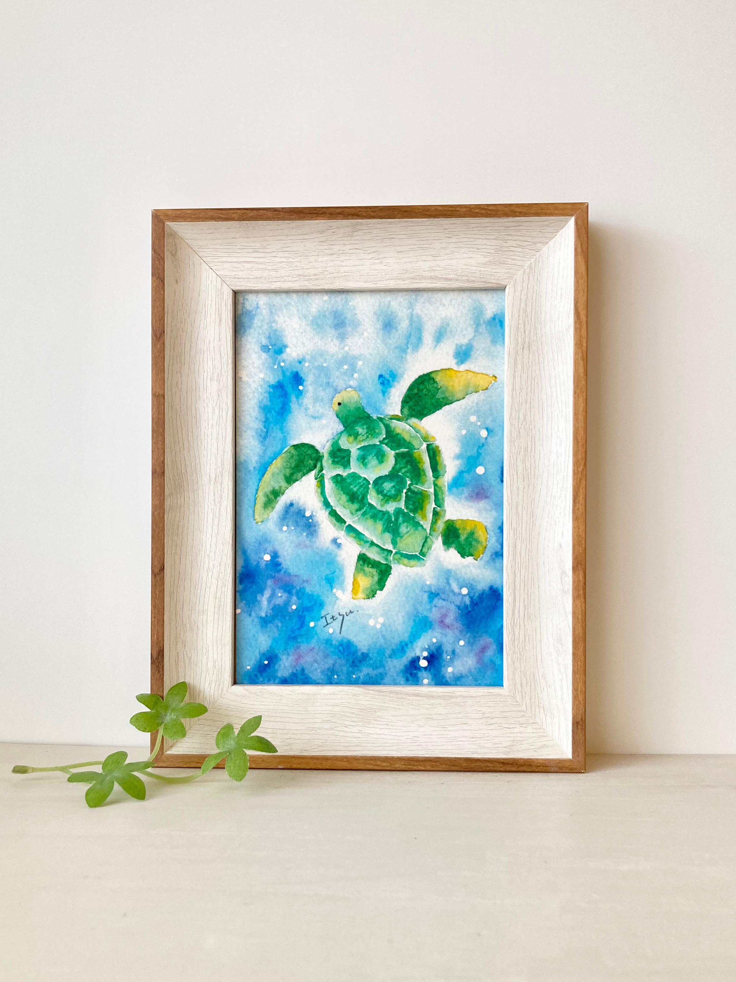 癒しの絵 パステル画 水彩画 （頑張っている人が自分に向き合う