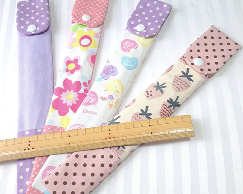 ものさし入れ　ハンドメイド　ユニコーン 30cm ものさし入れ♡定規 巾着 袋 ケース ものさし ハンドメイド