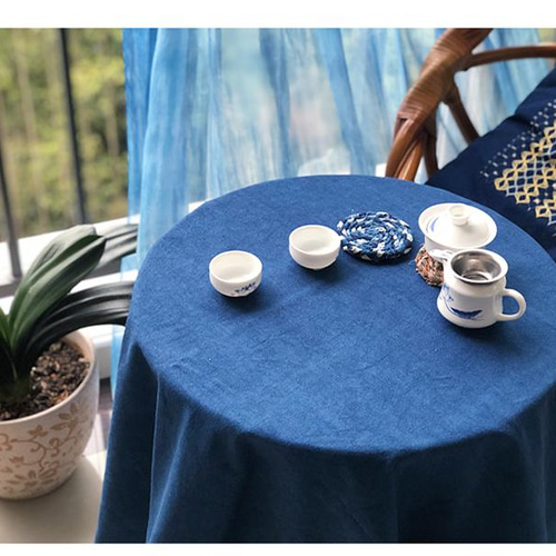 藍染 しぼり テーブルクロス