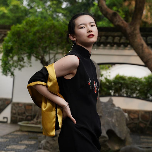 【シルク】パール チャイナドレス 洋裁職人による完全オーダーメイド衣装 シルク】パール チャイナドレス 洋裁職人による完全オーダーメイド衣装