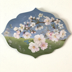 No.craft-14129/トールペイント「蓋付花柄八角ボックス」16.5cm