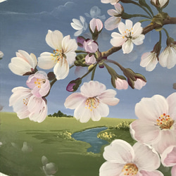 桜の壁掛けプレート(トールペイント) 3枚目の画像