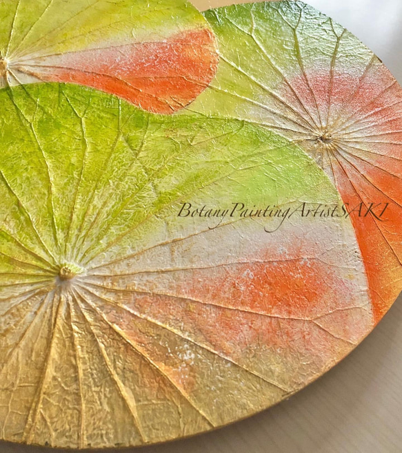 【一点物】オシャレでユニークな蓮の葉ハッピーアート: The beauty of lotus leaf. 3枚目の画像