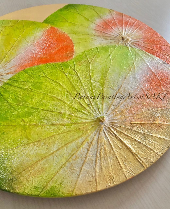 【一点物】オシャレでユニークな蓮の葉ハッピーアート: The beauty of lotus leaf. 4枚目の画像