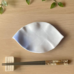 若葉型プレート・小　虹色　和モダン 11枚目の画像