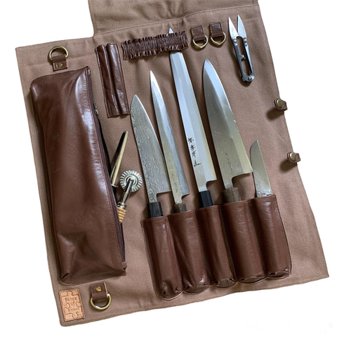 レザー 包丁ケース 5本用