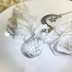 OLINA DESIGNピュア ナチュラル トップ クリア ホワイト クリスタル ブリリアント ダイヤモンド カット 振り子 7枚目の画像