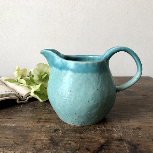 トルコブルーの水差し 花入にも 一輪挿し・花瓶・花器 こまもん工房