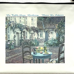 アンリ・ル・シダネル　青いテーブル（ジェルブロワ）サコッシュ 2枚目の画像