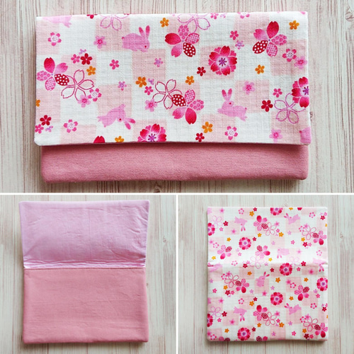 うさぎと桜のマルチケース 和柄 和小物 和雑貨 ウサギ好き