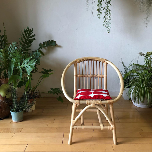 限定10脚の再販 ラタン製キッズチェアー 「こぶた」 椅子（チェアー