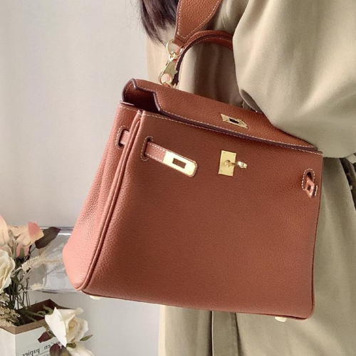 ハンドメイド　ブラウン レザー ハンドバッグ　本革　レディース　ケリー 楽天市場】エルメス ケリー（カラーブラウン）（バッグ・小物