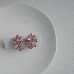 清新小花兒 -手作耳環 水晶花飾品 禮物 第5張的照片